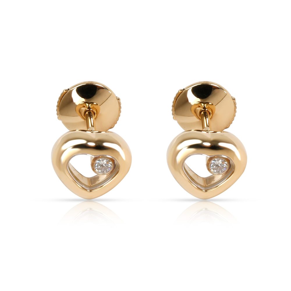 Chopard Happy Diamond Stud Earring in 18K Yellow Gold 0.06 CTW